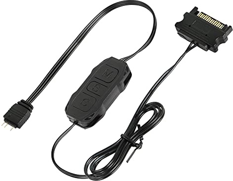 CERRXIAN 5V 3PIN ARGB Controller,Built-in Light Mode,SATA Power Supply,for Motherboards Without 5V ARGB,or DIYARGB Fans,ARGB Light Strips,Lighting Boards,Etc