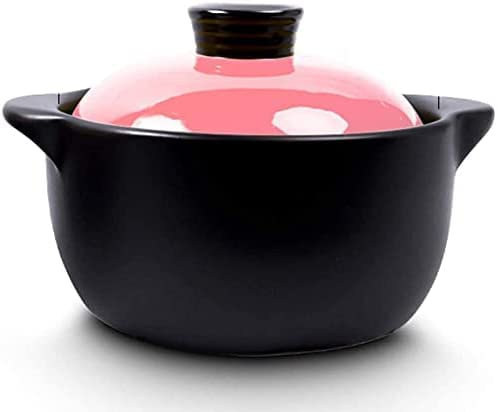 YANYUESHOP Keramik-Suppentopf mit Deckel, Tontopf zum Kochen Keramik-Auflauf Tontopf Terrakotta-Auflauftopf (Größe: 1,6 l)