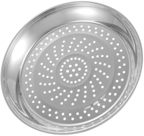 Kichvoe Round Tray Stainless Steel Wok Pressure Cooker Canner Rack 32cm Stainless Steel Tray Food Cooling Steaming Rack Insert Stock Pot Steam Basket Rack Dumpling Metal Tray