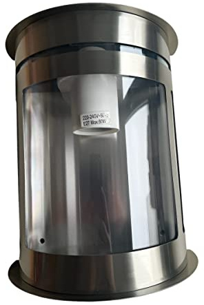 daniplus LED Außenwandleuchte, Outdoor, max. 60W/E27, Edelstahl mit Klarglas, Maße ca. 23,5x20cm