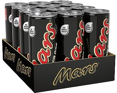Mars Milk Chocolate Drink – 12 × 250ml Cans – Ready‑to‑Drink Chocolate Milk, Smooth & Creamy Mars Flavour, Ideal On‑the‑Go Refreshment