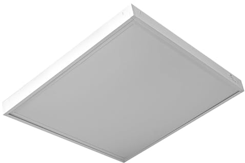 pureled LED Panel Rasterleuchte 60x60cm 50W Kaltweiß 6000K Aufbaurahmen Leuchte Deckenleuchte Pendelleuchte Wandleuchte inkl. Trafo (Kaltweiß, 60x60 50W)