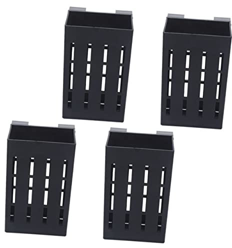 ORFOFE Hanging Aquarium Plant Holder 5Pcs with Holes Plastic Aquatic Plant Pots for Fish Tank Decoration and Root Water Flow 5X3X2 Inch