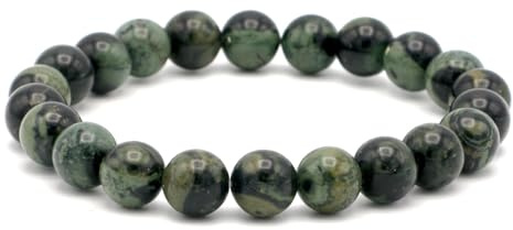 Miracles Minéraux Edelstein Armband runden Perlen aus Naturstein – Handgefertigtes Schmuckstück für Damen & Herren – Durchmesser 17–19 cm – Geschenk für Damen & Herren - Sammlung & Entdeckung