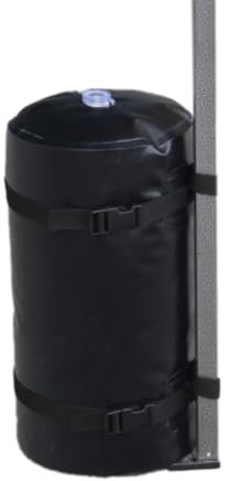 Wambere 4 Stück 24x45cm Wassergewichtstaschen Outdoor Zeltbefestigung Pavillonstandfüße PVC Wasserbeutel Pavillon Gewichte Pavillon Standfuß mit Wasser Befüllbar,für Gartenzelte Baldachinzelt,Schwarz