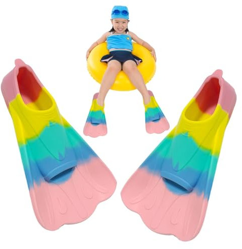 Kurze Schwimmflossen, Silikon-Schwimm-Trainingsflossen, Reise-Silikon-Schwimmflossen | Kurze professionelle Trainingsflossen, Brustschwimm-Flossen für Kinder und Erwachsene