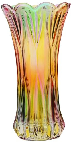 ABOOFAN Crystal Glass Vase for Flower Arrangement Large As Decorative Centerpiece for Dining Table Home