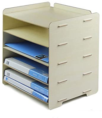 Zeitschriftensammler, Aktenregal, Büro-Desktop, mehrschichtiger Zeitschriftenständer, Datenaufbewahrungsbox, Aufbewahrungsbox aus Holz, Klassifizierungsbox, Datei-Organizer, Aktenordner-Racks (Fa