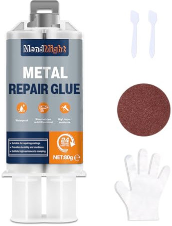 80g Heavy Duty Metal Epoxy Glue | High-Temperature Resistant Up to 300°C | Strong Adhesive for Metal, Plastic, Stainless Steel & Aluminum Alloy | DIY Crafts & Industrial Repairs