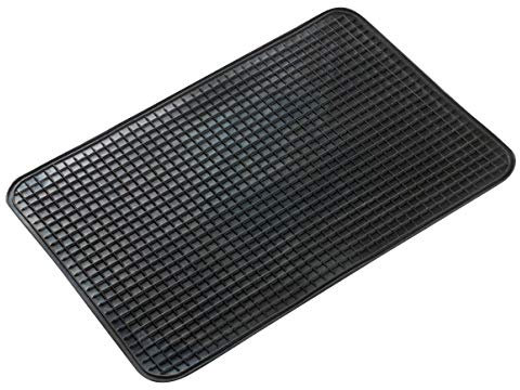 WALSER zuschneidbare Antirutschmatte 50x33 cm, vielfältig einsetzbare Gummimatte für Auto/Garage/Haushalt, rutschfeste Gummi Fussmatte Auto, Gummimatte Außenbereich, Antirutschmatte Auto schwarz
