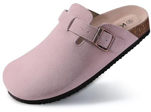 Comwarm Damtofflor, mockaskor, unisex, halkfria träskor med högkvalitativ sula, rosa, 39 EU