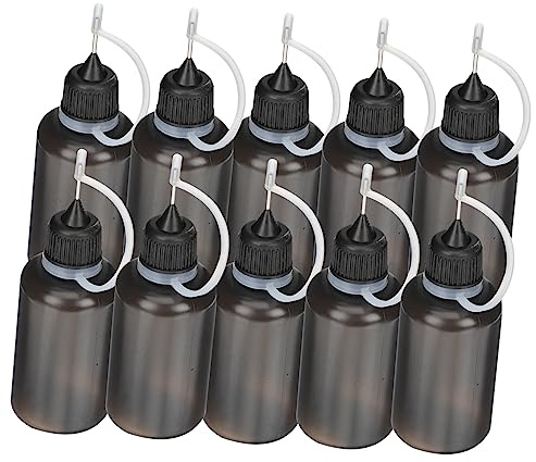 DIYEAH 20pcs Refillable Squeeze Bottles Steel Nozzle 30ml Ldpe Plastic Applicator Bottles Dispensing for Machine Oil and Liquid Glue Storage in Workshop
