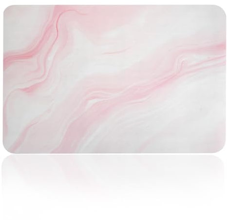 MOAMUN Tappeto Bagno Assorbente Tappeti Bagno Moderni 40x60cm, Alto Assorbimento Tappetino Antiscivolo, Ultra Sottile Assorbente Tappetini per Doccia Cucina Camera Da Letto (Rosa)