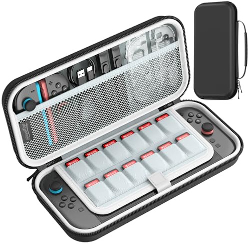 HEYSTOP Carrying Case for Nintendo Switch 2 Console, Large Capacity Protective Carry Travel Case with 12 Game Card Slots for Nintendo Switch 2 Accessories 2025 Latest Model