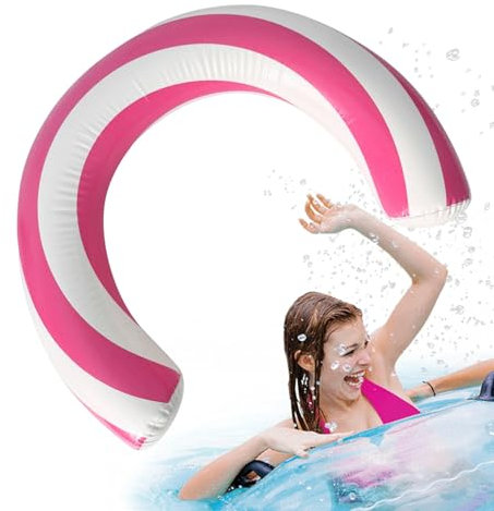 Gebogene Schwimmnudeln, faltbarer aufblasbarer Schwimmbad-Trainer, 14 x 14 x 2 cm, tragbarer Sport-Trainingshelfer, verspielte Wasserliege für und Mädchen