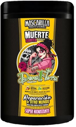 Dona Flora - Masque Capillaire Muerte Súbita - 1000ml - Réparation Intense et Immédiate - Cheveux Abîmés, Secs et Cassants