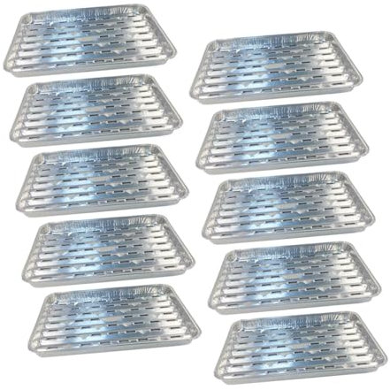 Holibanna 10piezas Caja De Hojalata Bandeja Para Barbacoa Recipientes Compactos De Desechables Para Comida y Picnic Al Aire
