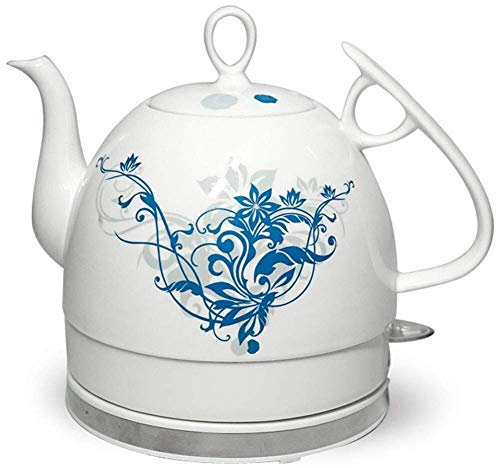 HFERTSCN Kettles Kettle Electric Cordless | Tea Pot di Ceramica | 1l | 1000W | Spegnimento Automatico e Protezione a sede a ebollizione Veloce FANDIAO