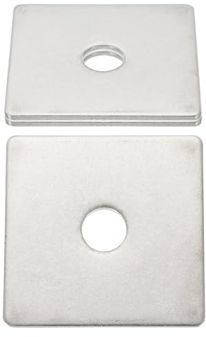 sourcing map 3 arandelas planas cuadradas de 12 mm de diámetro interior x 60 mm de diámetro exterior x 2 mm de grosor, junta espaciadora plana de acero inoxidable 304 para pernos, fábricas, talleres