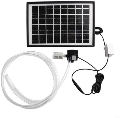 snowchecking 12V Solar Power Water Pump 6W 9V Solar Panel Water Pump Submersible for Outdoor Power for Water-Cycle/Pond Fountain/Rockery Fountain