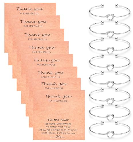 CERSLIMO Regalos para dama de honor – 4/6 piezas de regalos de propuesta de dama de honor, pulsera de nudo para dama de honor, regalo de boda, regalo de niña de flores, joyería de propuesta de dama de