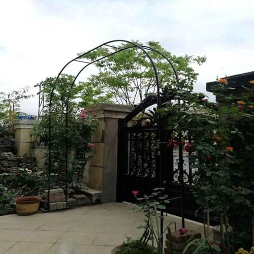 WCQSYY Arche De Jardin pour Plantes Grimpantes, Treillis en Métal,Arche À Rosiers Robuste 1.2/1.4/1.8/2.4/3/3.5M H Mariage Arches,Extérieure Tonnelle De Jardin,Blanc,W1.4M*H2.3M