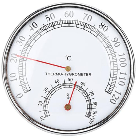 HERCHR Sauna Thermometer Hygrometer 2 in 1, Room Thermometer Indoor Sauna Humidity Meter for Sauna Steam Room Accessories