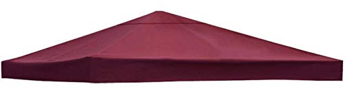Housse de rechange imperméable rouge pour tonnelle de pavillon de 3 x 3 m, toit pare-soleil, tissu 300D crypté, solution d'abri d'extérieur à un niveau