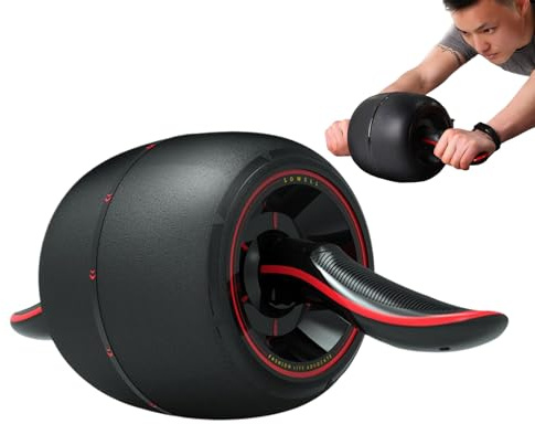 Rodillo abdominal, dispositivo de entrenamiento para músculos centrales, equipo de entrenamiento de fuerza para los músculos del tronco en casa para mujeres hombres gimnasio espalda brazos pecho