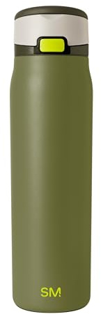 Simple Modern Mesa Loop Botella de Agua con Pajita | Botellas de Acero Inoxidable Aisladas Compatibles con Portavasos para Viajes, Deporte y Escuela| 890ml | Cricket