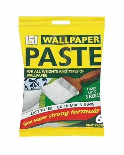 Wallpaper Paste All Purpose Quick Mix Adhesive Extra Strength, Quick Mix in 3 Min (Hangs Up to 5 Rolls)