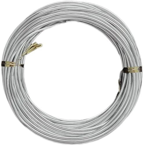 Weicher Aluminiumdraht – Aluminium-Basteldraht | Silberfarbener Biegbarer Basteldraht | Bastelbedarf Metalldrähte for Puppenskelette, Skulpturen, Autofahrräder(5 meters,Diameter 4.0mm)
