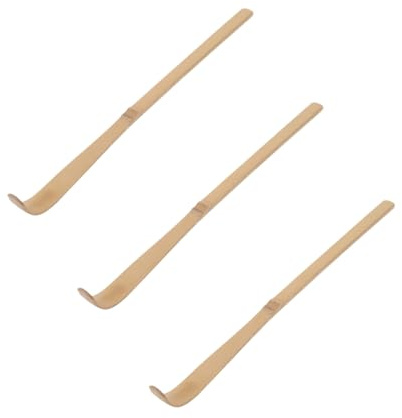 3Pcs Matcha Scoop Bamboo, Bamboo Matcha Scoop Japanese Chashaku Hooked Green Tea Spoon 18cm Tea Ceremony Utensils for Tea Lover, Tea Scoops, Coffee, Tea and Espresso