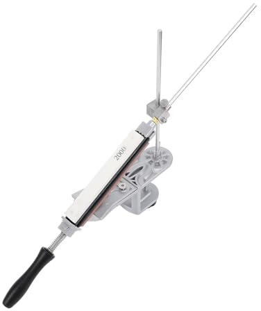 SUNGOOYUE Aiguiseur Professionnel à Angle Fixe avec 6 Meules, Ensemble D'outils D'affûtage Précis, Matériau Haute Résistance pour Couteaux de Cuisine, Ciseaux, Raboteuses