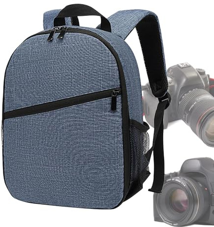 Kameraväska vattentät kameraväska – elegant för fotografer kompakt kamera | enkel rengöring, laptopryggsäck, fotoryggsäck, DSLR, spegelreflexkamera | multipurpose utomhus inomhus verktyg, Blå