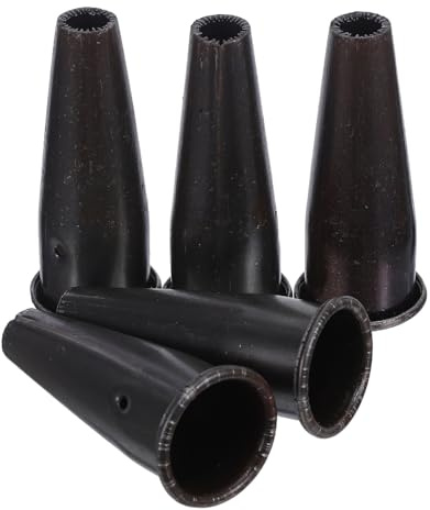 Kisangel Ghiera di Ricambio in Acciaio Resistente per Manico Utensile da Giardino Connettore Conico Antiscivolo, Kit da 5 Pezzi Compatibile Rastrelli e Zappe, Montaggio Semplice