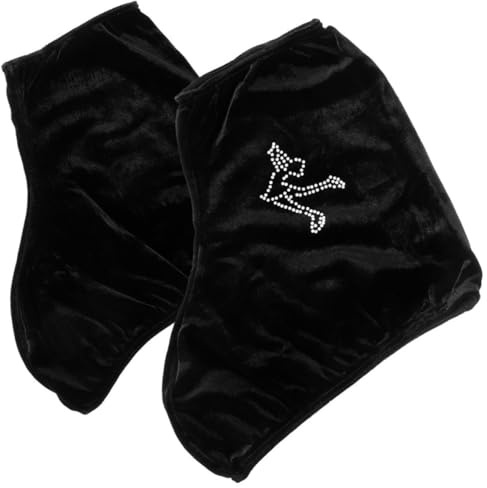 Alipis Copri Pattini da Ghiaccio per Pattinaggio Artistico, Poliestere Elastico, Design Aderente, Nero, per Pattini e Rotelle