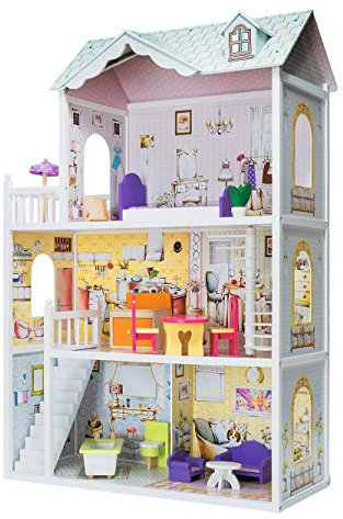 Eichhorn 100002510 Holz, Puppe, Haus, Villa, bunt