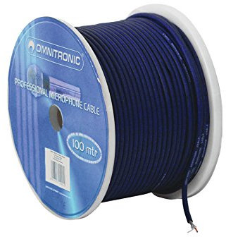 OMNITRONIC Mikrofonkabel 2x0,22 100m bl