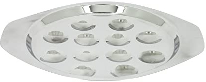 LOT DE 6 PLATS À ESCARGOTS 12 TROUS EN INOX