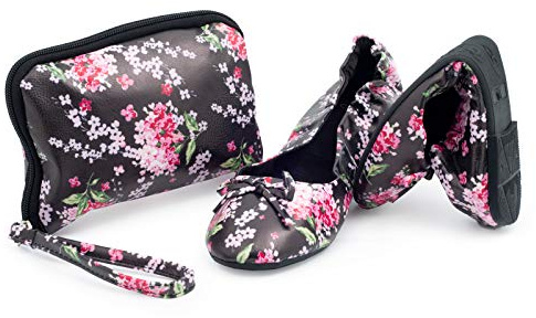 CATMOTION Night Flower Scarpe Pieghevoli Borsetta, L (40/41 EU, 6.5/7.5 UK)