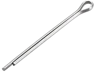sourcing map Geteilter Splint - 1 mm x 16 mm 304 Edelstahl 2 Zinken silberfarbener Verschlussclip Schlüssel 30 Stück