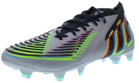 adidas Predator Edge.1 FG Men's Football Boots, Metallic Silver Black Green Solar Team, 44.5 EU