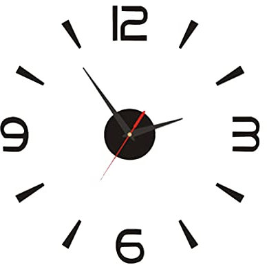 3D DIY Väggklocka, Ramlös Akryl Väggklocka Modern Tyst Heminredning för Vardagsrum Sovrum Kontor Hotell Coffee Hall Bar