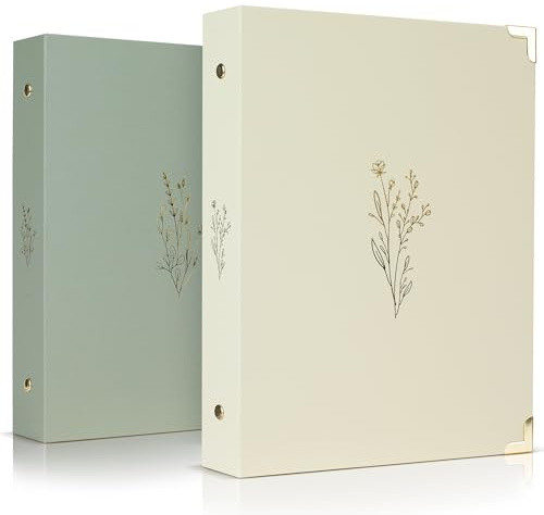 ZICOTO zic-rbinder-bg_23-097b Pärmar, Beige, Grön, 2 stycken