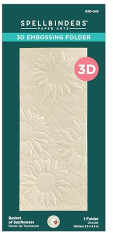 Spellbinders E3D-043 Basket of Sunflowers 3D Embossing Folder by Susan Tierney-Cockburn
