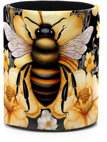 Stiftehalter mit Bienen- und Blumenmuster: Bleiben Sie organisiert und stilvoll an Ihrem Schreibtisch