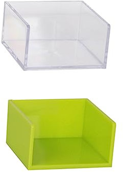 STOBOK Multifunktions Notizspender Kompakt Kratzfeste Aufbewahrungsbox Mit Selbstklebendem Memohalter Grün Für Schreibtisch Home Office Schule