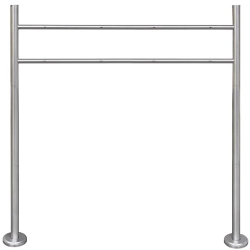 Homgoday Supporto in acciaio inox per cassetta postale doppia posta casa e giardino