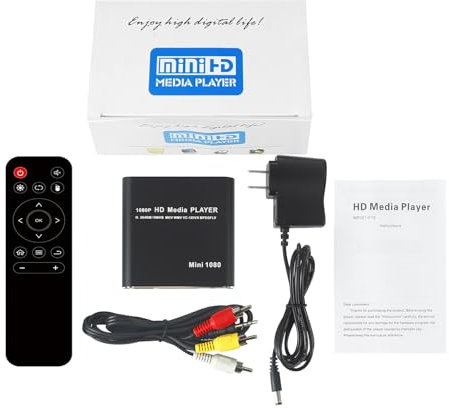 kesurpae Reproductor de Disco Duro USB con Pantalla Horizontal y Vertical, Audio y vídeo claros, etc. Internet, aleación de Aluminio, música, Negro